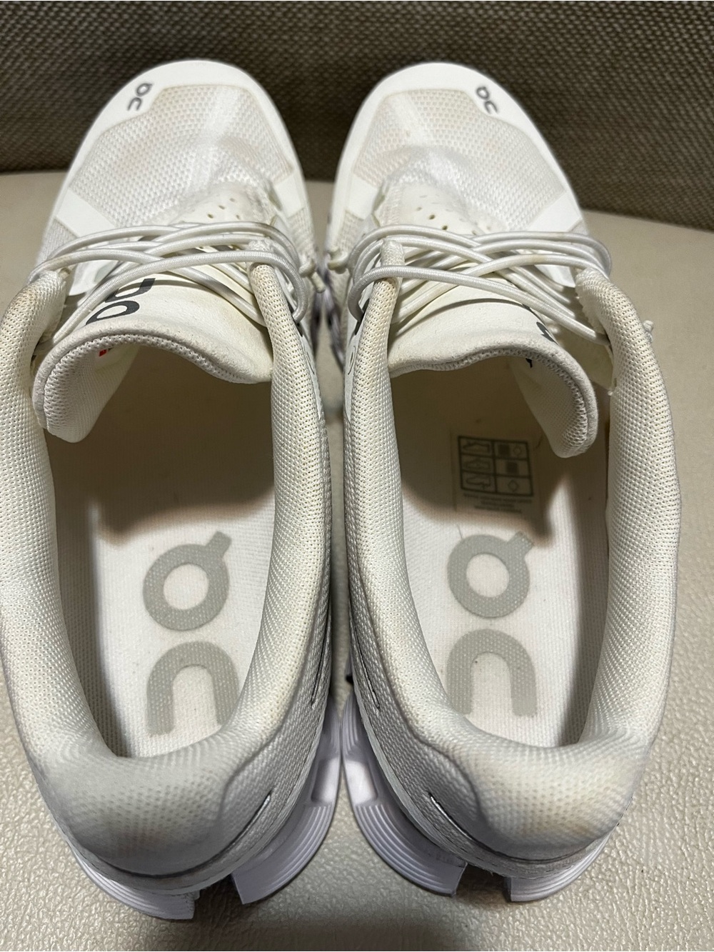On Cloud 5 Running White Mesh Lace-Up Sneakers Women’s Size 8 - Picture 6 of 9